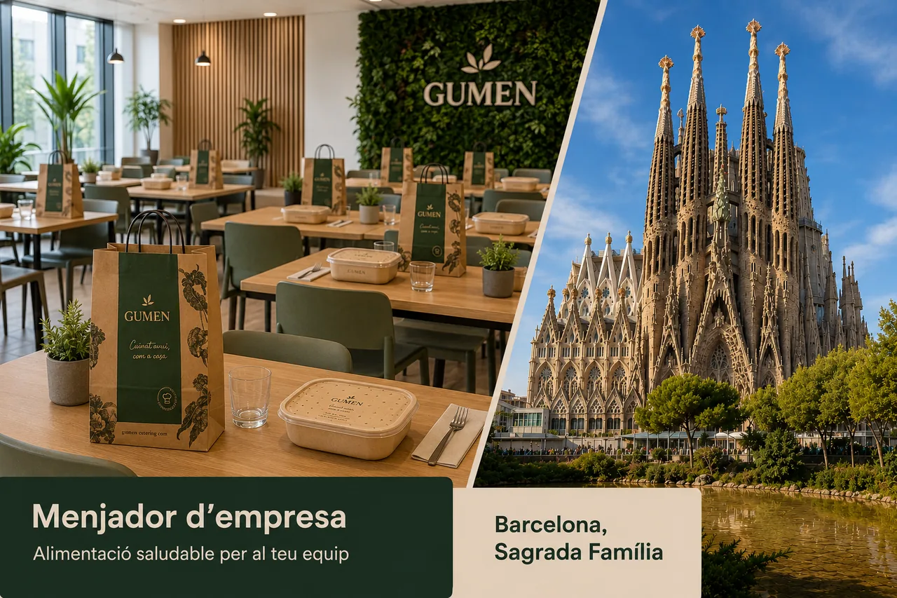 Servei de càtering d'empresa de Gumen a Barcelona: cuina central pròpia i lliurament a oficines i empreses