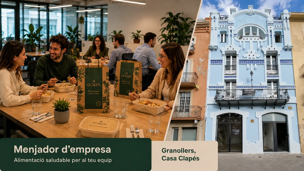 Servicio de catering de empresa de Gumen en Granollers: cocina central propia y entrega a oficinas y empresas