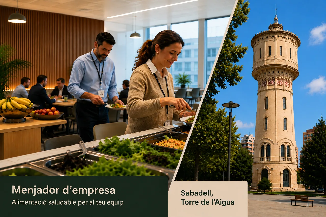 Servicio de catering de empresa de Gumen en Sabadell: cocina central propia y entrega a oficinas y empresas